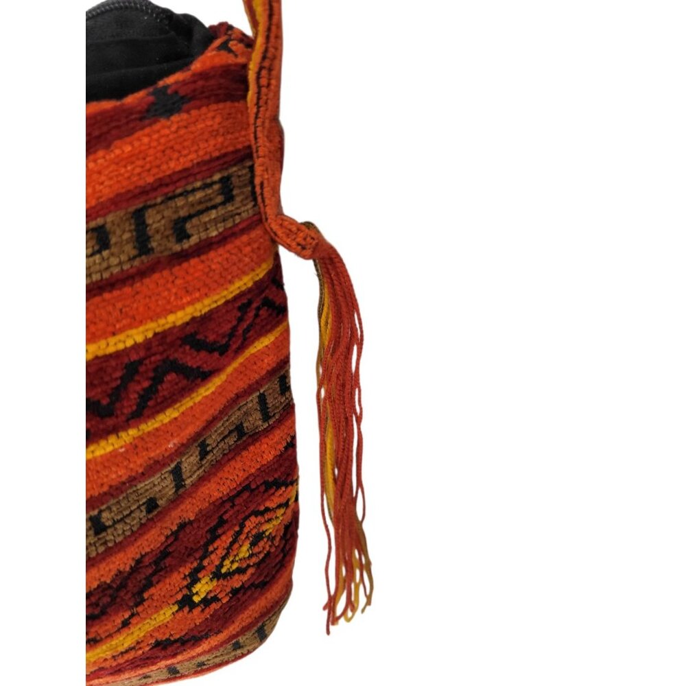 Rukuray Hippie Hobo Bag Boho Crossbody Woven Festival Art To Wear Tribal Y2K - Picture 5 of 14